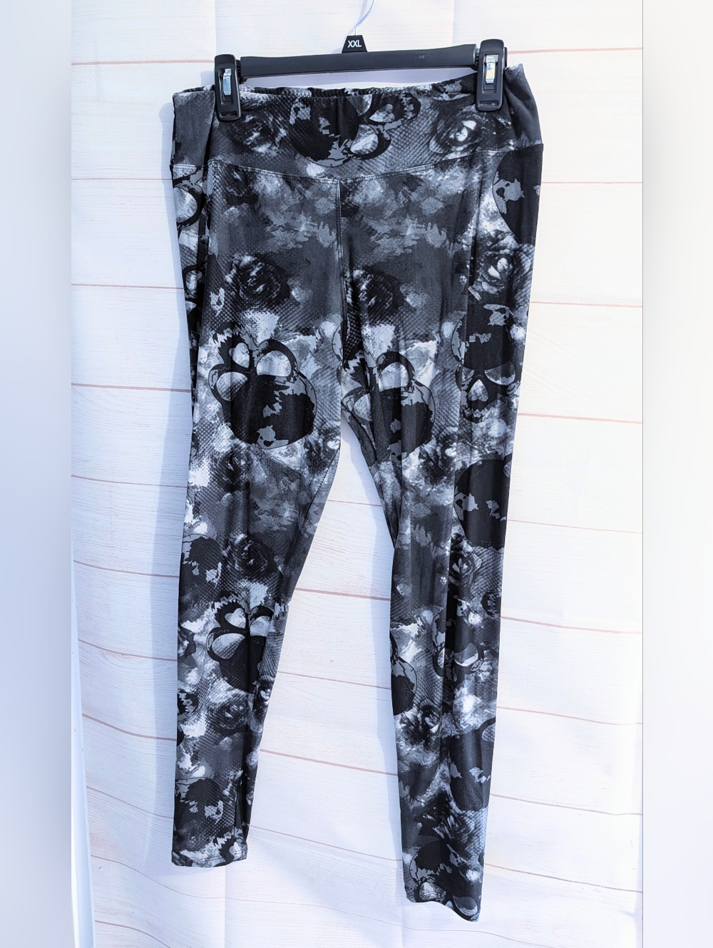 Leggings Depot Skull Print Super Soft Stretchy Performance Leggings Size 1X